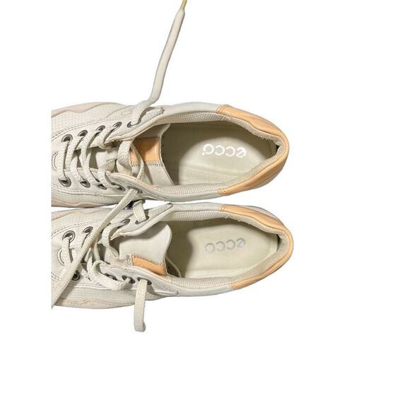 ECCO Mobile II White Nubuck Suede Trim Size 40 9.5 - Picture 3 of 12